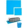 EYEPOWER Tapis De Piscine 16,8 M² - 72 Tapis De Sol EVA 50x50 Jeu De Dalles De Protection - Blau