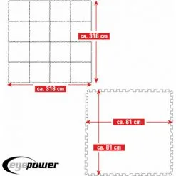 EYEPOWER Tapis De Piscine 10,1 M² - 16 Tapis De Sol EVA 81x81 Jeu De Dalles De Protection - Blau -EYEPOWER Soldes Magasin 54656394 5