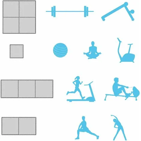 EYEPOWER 1.6qm Tapis De Sol Pour Gym - 2cm - 2 Dalles En Mousse - 90x90 Puzzles De Sol - Schwarz 5 EYEPOWER 1.6qm Tapis De Sol Pour Gym - 2cm - 2 Dalles En Mousse - 90x90 Puzzles De Sol - Schwarz – Image 5