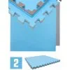 EYEPOWER 1.6qm Tapis De Sol Pour Gym - 2cm - 2 Dalles En Mousse - 90x90 Puzzles De Sol - Blau