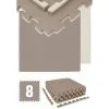 EYEPOWER 3.2qm Tapis De Sol Pour Gym - 2cm - 8 Dalles En Mousse - 63x63 Puzzles De Sol - Braun