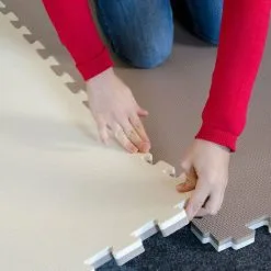 EYEPOWER 3,2qm Tapis De Sol Pour Gym - 2,5cm - 4 Dalles En Mousse - 90x90 Puzzles De Sol - Braun -EYEPOWER Soldes Magasin 63565175 4