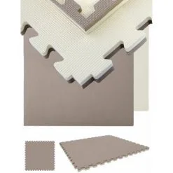 EYEPOWER 0.8qm Tatami Judo 4cm - 1 Dalle 90x90cm - Tapis Sol Sport Fitness Mat Home Gym - Beige