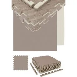 EYEPOWER 3.2qm Tatami Judo 2cm - 8 Dalles 63x63cm - Tapis Sol Sport Fitness Mat Home Gym - Beige